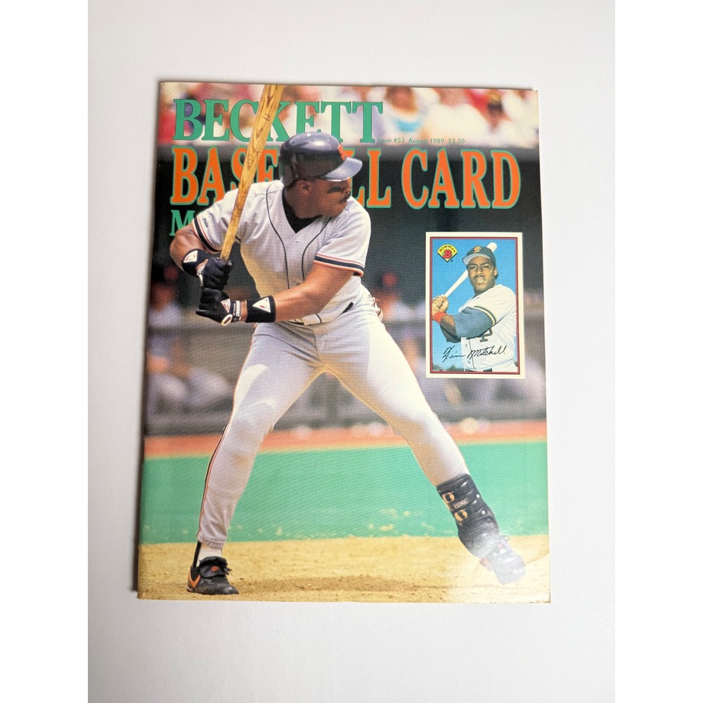 Vintage Beckett Baseball Card Monthly August 1989 Issue 53 Ken Griffey‎ Jr Cover